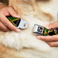 Load image into Gallery viewer, Dog Bone Seatbelt Buckle Collar - Jamaica Flags Vintage Black
