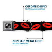 Dog Bone Seatbelt Buckle Collar - Kisses