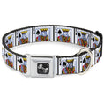Load image into Gallery viewer, Dog Bone Seatbelt Buckle Collar - King of Spades
