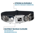 Load image into Gallery viewer, Dog Bone Seatbelt Buckle Collar - King Skull Blocks/Rays Grays
