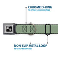 Load image into Gallery viewer, Dog Bone Seatbelt Buckle Collar - Khaki Green
