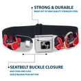 Load image into Gallery viewer, Dog Bone Seatbelt Buckle Collar - Kaleidoscope Balls White/Black
