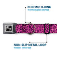 Load image into Gallery viewer, Dog Bone Seatbelt Buckle Collar - Leopard Pink Fuchsia
