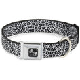 Load image into Gallery viewer, Dog Bone Seatbelt Buckle Collar - Leopard White
