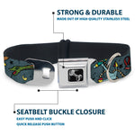 Dog Bone Seatbelt Buckle Collar - Live Hard Die Young Gray