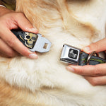 Dog Bone Seatbelt Buckle Collar - Live Hard Die Young Gray