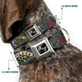 Load image into Gallery viewer, Dog Bone Seatbelt Buckle Collar - Lucky Gray
