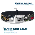 Dog Bone Seatbelt Buckle Collar - Lucky Gray