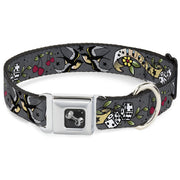 Dog Bone Seatbelt Buckle Collar - Lucky Gray