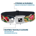 Dog Bone Seatbelt Buckle Collar - Live Hard Die Young Tan