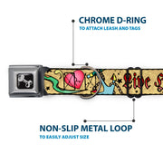 Dog Bone Seatbelt Buckle Collar - Live Hard Die Young Tan