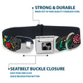 Load image into Gallery viewer, Dog Bone Seatbelt Buckle Collar - Love Kills Gray

