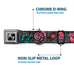 Dog Bone Seatbelt Buckle Collar - Love Kills Gray