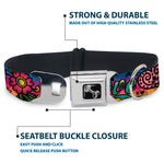 Dog Bone Seatbelt Buckle Collar - Love Love Purple