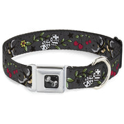 Dog Bone Seatbelt Buckle Collar - Lucky CLOSE-UP Gray