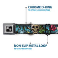 Load image into Gallery viewer, Dog Bone Seatbelt Buckle Collar - Live Hard Die Young CLOSE-UP Turquoise
