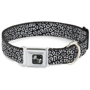 Dog Bone Seatbelt Buckle Collar - Leopard Black
