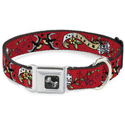 Dog Bone Seatbelt Buckle Collar - Lucky Red