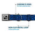 Load image into Gallery viewer, Dog Bone Seatbelt Buckle Collar - Leopard Turquoise

