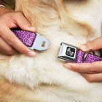 Dog Bone Seatbelt Buckle Collar - Leopard Baby Pink