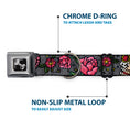 Load image into Gallery viewer, Dog Bone Seatbelt Buckle Collar - Love Kills CLOSE-UP Gray
