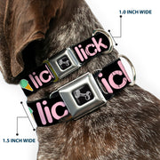 Buckle-Down Seatbelt Buckle Dog Collar - LICK ME Ice Cream Cones