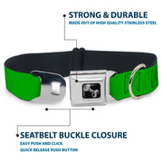 Dog Bone Seatbelt Buckle Collar - Lime Green