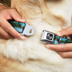 Dog Bone Seatbelt Buckle Collar - Landscape Beach Palm Trees