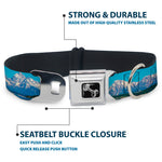 Dog Bone Seatbelt Buckle Collar - Landscape Snowy Mountains