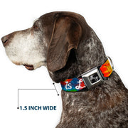 Dog Bone Seatbelt Buckle Collar - LOVE IS LOVE BD Tie Dye/White