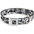 Load image into Gallery viewer, Dog Bone Seatbelt Buckle Collar - Madness White/Black
