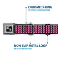 Load image into Gallery viewer, Dog Bone Seatbelt Buckle Collar - Mini Hearts Black/Pink
