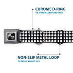 Dog Bone Seatbelt Buckle Collar - Mini Polka Dots Black/White