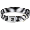 Load image into Gallery viewer, Dog Bone Seatbelt Buckle Collar - Mini Polka Dots Black/White
