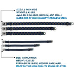 Dog Bone Seatbelt Buckle Collar - Mini Polka Dots Black/Blue/Gray