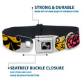 Load image into Gallery viewer, Dog Bone Seatbelt Buckle Collar - Mom & Dad Yellow
