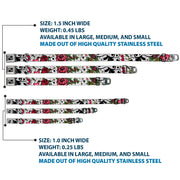 Dog Bone Seatbelt Buckle Collar - Mom & Dad CLOSE-UP White