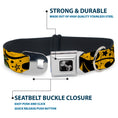 Load image into Gallery viewer, Dog Bone Seatbelt Buckle Collar - Mom & Dad CLOSE-UP Yellow
