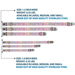 Dog Bone Seatbelt Buckle Collar - Music Notes Pink