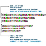 Dog Bone Seatbelt Buckle Collar - Monsters White