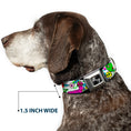 Load image into Gallery viewer, Dog Bone Seatbelt Buckle Collar - Monsters White
