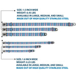 Dog Bone Seatbelt Buckle Collar - Mini Houndstooth Gray/Baby Blue/Pink