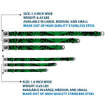 Buckle-Down Seatbelt Buckle Dog Collar - Marijuana Leaf Close-Up