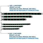 Buckle-Down Seatbelt Buckle Dog Collar - Marijuana Leaf Repeat Black/Green