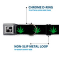 Load image into Gallery viewer, Buckle-Down Seatbelt Buckle Dog Collar - Marijuana Leaf Repeat Black/Green
