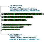 Buckle-Down Seatbelt Buckle Dog Collar - Marijuana Haze Rasta/Black