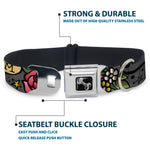Dog Bone Seatbelt Buckle Collar - Mom & Mom Gray