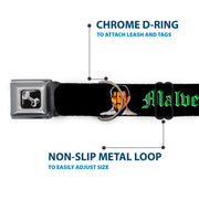 Dog Bone Seatbelt Buckle Collar - Malverde Repeat