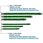 Buckle-Down Seatbelt Buckle Dog Collar - Marijuana Leaves Stacked