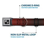 Dog Bone Seatbelt Buckle Collar - Micro Polka Dots Transitions Black/Red